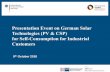 Presentation Event on German Solar Technologies (PV & CSP ... · Presentation Event on German Solar Technologies (PV & CSP) for Self-Consumption for Industrial Customers 9th October