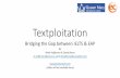 Textploitation - English UK...Prediction Skimming & Scanning Surveying At university, large texts need to be skimmed and scanned to check relevance. Texts need to be seen as a whole