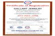 GallantJewelry.com · GALLANT JEWELRY F- 25, Sez- Il, Sitapura Industrial Area, Tonk Road, Jaipur. 302022, Rajasthan, India Has been successfully assessed & conforms with thefollowing