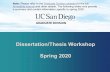 Dissertation/Thesis Workshop Spring 2020 › _files › academics › SP20 Webinar... · 2020-06-18 · Dissertation/Thesis Workshop Spring 2020 ... cannot make the main defense,