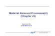 04 Material Removal Processes(2) imagenmtl.cau.ac.kr/...Material_Removal_Processes_2.pdf · Material removal by action of hard, abrasive particles usually in the form of a bonded