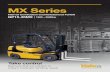 MX Series - NQ Forklifts · - Ergonomic design - Designed for optimum accessibility in servicing ... weight adjustment knob on the full suspension seat ensures the most suitable suspension