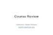 Course Review - Stanford Universityweb.stanford.edu/class/cs245/slides/19-Review.pdfUndo, redo, and undo/redo logging Recovery rulesfor various algorithms (including handling crashes