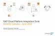 SAP Cloud Platform Integration Suite Monthly Updates April ... · The mainstream maintenance of SAP NetWeaver release 7.4 and below end after 2020 There is no extended maintenance