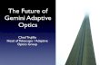 The Future of Gemini Adaptive Optics · • Risk mitigation and performance improvement upon installation ... Rapid Target of Opportunity Laser Adaptive Optics ... well, services