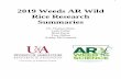 2019 Weeds AR Wild P a g Rice Research e Summaries RIC… · TRB19 RICE 05 Evaluation of Gambit herbicide programs in drill-seeded Provisia rice Lonoke, AR 56 TRB19 RICE 06 S -inhibiting
