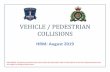 VEHICLE / PEDESTRIAN COLLISIONS · - This report presents strictly vehicle/pedestrian collisions and excludes those incidents involving bicycles. - Scooters/skateboards are recorded