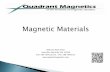 Magnetic Materials - JD Technologies, LLC · Typical Magnetic Properties of Sintered NdFeB Materials Note: 1. The above-mentioned data of magnetic parameters and physical properties