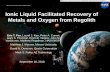 Ionic Liquid Facilitated Recovery of Metals and …...National Aeronautics and Space Administration Ionic Liquid Facilitated Recovery of Metals and Oxygen from Regolith Eric T. Fox,