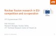 Nuclear fission research in EU- competition and co-operation · 2018-11-14 · • nuclear fission and radiation protection • fusion research aiming at developing magnetic confinement