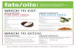 fats/oils - Balanced Bites Wholesome Foods · 2016-10-14 · fats/oils: cleaning up your diet by using the right fats & oils is essential to improving your health from the inside