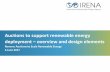 Auctions to support renewable energy deployment overview ...asiacleanenergyforum.pi.bypronto.com/2/wp-content... · 6/6/2017  · Targets in the global renewable energy landscape