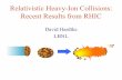 Relativistic Heavy-Ion Collisions: Recent Results from RHIC · 2015-12-02 · Lepton-Photon 2003 David Hardtke - LBNL 30 Conclusions • Qualitatively new physics in Au+Au collisions