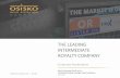 THE LEADING INTERMEDIATE ROYALTY COMPANY · 2. acquisition of island gold and lamaque nsrs from teck along with 29 other royalties 1 3. 1.5% nsr cariboo gold project 4. 5% nsr –
