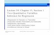 Lecture 34: Chapter 13, Section 1 Two Quantitative ... · Elementary Statistics: Looking at the Big Picture 1 Lecture 34: Chapter 13, Section 1 Two Quantitative Variables Inference
