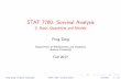 STAT 7780: Survival Analysiswebhome.auburn.edu/.../stat7040/Survival/02-basic.pdf · STAT 7780: Survival Analysis 2. Basic Quantities and Models Peng Zeng Department of Mathematics