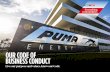 OUR CODE OF BUSINESS CONDUCT PUMA ENERGY CODE OF BUSINESS CONDUCT 02. OUR PURPOSE, OUR VALUES, OUR CONDUCT