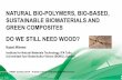 NATURAL BIO-POLYMERS, BIO-BASED, SUSTAINABLE BIOMATERIALS AND GREEN COMPOSITES … · 2014-08-23 · SWST 2014 International Convention, Zvolen 1 NATURAL BIO-POLYMERS, BIO-BASED,