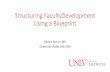Structuring FacultyDevelopment Using a Blueprint · Quarter 1 (July-September) Setting expectations New faculty orientation to GME ... Target Audience. Mode of Delivery. Resources: