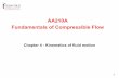 AA210A Fundamentals of Compressible Flowcantwell/AA210A_Course... · Chapter 4 - Kinematics of fluid motion. 2 4.1 Elementary flow patterns A lot about the flow can be learned by