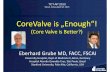 CoreValve is „Enough“!summitmd.com/pdf/pdf/0700_Grube.pdfOpportunity for Further Procedural Simplification • Pilot study of 60 consecutive patients undergoing CoreValve implantations