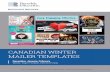 CANADIAN WINTER MAILER TEMPLATES · 6⅛ x 12⅛" SELF-MAILER 8 x 14" SELF-MAILER 8½ x 11" SELF-MAILER 8½ x 14" SELF-MAILER 10½ x 17" SELF-MAILER THEMES SIZES REALRESULTS Throughout