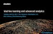 Machine learning and advanced analytics · 2017-05-08 · Cybersecurity. Fraud detection. Insider threat. Law enforcement. Intelligence. Predictive maintenance. Precision medicine.