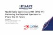 World Radio Conference 2019 (WRC-19) Delivering the ... · 5G spectrum in mm wave bands above 24 GHz was the most important agenda item of WRC-19 (1.13) • WRC-19 identified in the
