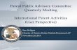 Patent Public Advisory Committee Quarterly Meeting International … · 2019-02-07 · International Patent Activities (User Perspective) ... FR, DE, DK) and EPO as “convener”