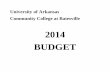 2014 BUDGET - Arkansas Executive Budget Summary For the Fiscal Year Ending June 30, 2014 Mission and