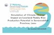 1 Simulation of Climate Change Impact on Lowland …...Mekong River Commission 2nd Mekong Climate Change Forum 6 – 8 October 2014 Siem Reap, Cambodia Introduction Cont’ Objectives