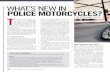 WHAT’S NEW IN POLICE MOTORCYCLES?7].pdf · bringing motorcycle service and other maintenance tasks in house instead of sending them to the dealership. Han-dling maintenance in house
