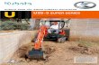 KUBOTA ZERO TAIL SWING COMPACT EXCAVATOR U U25 -3 …€¦ · routed through the swing bracket. A metal cover plate at the back of the boom protects the operator should hose damage