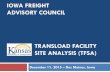 Iowa Department of Transportation - IOWA …...2015/12/11  · Statewide Transportation Freight Summit – September 2013 Large group meeting and modal breakout sessions Interest from