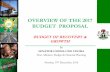 OVERVIEW OF THE 2017 BUDGET PROPOSAL - CABRI · ZBB ERGP, SIP, MTSS and MTFF MDAs that were not involved in the MTSS process used Rapid Appraisal Project Identification and Prioritization