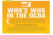 Cover story Who’s Who in the oCBA E20 orAnge County LAWyer Who’s Who in the oCBA Cover story E ach year, Orange County Lawyer magazine publishes an up-to-date list of the OCBA