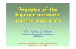 Principles of the Bayesian automatic adaptive quadraturemmcp2009.jinr.ru/pdf/AdamBayes_MMCP09.pdf · Standard approach to automatic adaptive quadrature Standard approach to automatic