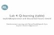 Lab 4: Q-learning (table) - GitHub Pageshunkim.github.io/ml/RL/rl-l04.pdfLab 4: Q-learning (table) exploit&exploration and discounted future reward Reinforcement Learning with TensorFlow&OpenAI