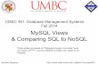 CMSC 461, Database Management Systems MySQL Views Fall ... jsleem1/courses/461/spr...آ  Views A view