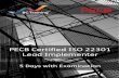 PECB Certified ISO 22301 Lead Implementer... PECB Certified ISO 22301 Lead Implementer Day One Introduction to Business Continuity Management System (BCMS) concepts as required by