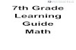 7th Grade Learning Guide Math - School District of ... 7th Grade Learning Guide Math . G r a d e : 7