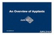 An Overview of Applanix - UNOLS · An Overview of Applanix. The Company The Industry Leader in Developing Aided Inertial Technology • Founded on Canadian Aerospace and Defense Industry