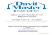 Davit Master Boat Lifts - CRADLE LIFT …...CRADLE LIFT INSTALLATION INSTRUCTIONS MODELS 7,000 LB. – 45,000 LB. Important: Read these instructions before installing Cradle Lift.