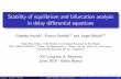 Stability of equilibrium and bifurcation analysis in delay di⁄erential … · 2020-04-01 · Hopf bifurcation curves and dynamic stability Results combining Frequency and Time Domain