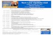 TP A’s 9th Annual Tort Law Update CLETort Law Update CLE · 2019-12-30 · TP A’s 9th Annual Tort Law Update CLETort Law Update CLE Friday, October 20, 2017 8:00 a.m.——3:00