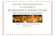 GCSE RELIGIOUS STUDIES BUDDHIST PRACTICES REVISION GUIDE · You are completing the Full Course GCSE Religious Studies Specification A with the exam board AQA. At the end of year 11