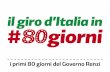 Il giro d'Italia in #80giorni - Salesiani per il mondo del ... · i primi 80 giorni del Governo Renzi . 80 euro 1 1 1 Giù le tasse, è la prima volta davvero. il giro d'ltalia in