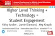 Higher Level Thinking + Technology = Student …...Higher Level Thinking + Technology = Student Engagement Kirby Andler, Jamie Diamond, Meg Knapik kandler@barrington220.org jdiamond@barrington220.org