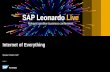 Internet of Everything - SAP · 2017-07-21 · SAP and the Internet of Things value proposition Business software SAP S/4HANA SAP Leonardo Internet of Things capabilities offer native