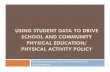 USING STUDENT DATA TO DRIVE SCHOOL AND COMMUNITY …aahperd.confex.com/aahperd/2013/webprogram/Handout/Session55… · Community wide change in behavior is most successful if the